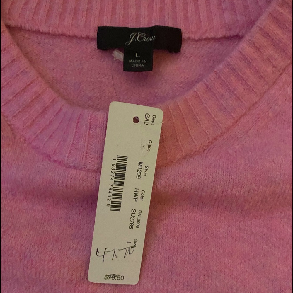 NWT J Crew Crewneck Super Soft Sweater in Pink - Picture 6 of 7
